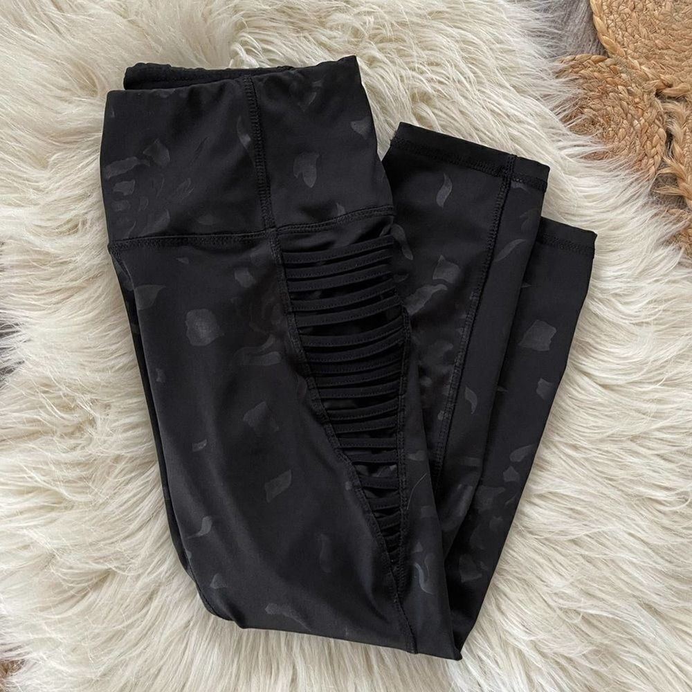 RBX Active Black Leopard Capri Leggings